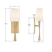 Crystorama - TRE-221-OP-AG - One Light Wall Sconce - Trenton - Aged Brass