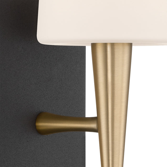 Crystorama - TRE-221-OP-AG-BF - One Light Wall Sconce - Trenton - Aged Brass + Black Forged