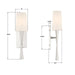 Crystorama - TRE-221-OP-PN - One Light Wall Sconce - Trenton - Polished Nickel