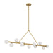 Crystorama - TRL-2807-LG - LED Linear Chandelier - Terrell - Luxe Gold