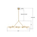 Crystorama - TRL-2807-LG - LED Linear Chandelier - Terrell - Luxe Gold