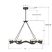 Crystorama - VNC-6508-NB - LED Chandelier - Vance - Bronze Noir