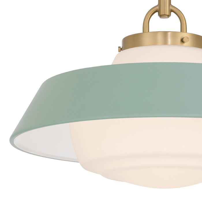 Crystorama - XAN-8006-VG-GR - One Light Pendant - Xander - Vibrant Gold