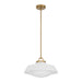 Crystorama - XAN-8006-VG-WH - One Light Pendant - Xander - Vibrant Gold