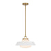 Crystorama - XAN-8006-VG-WH - One Light Pendant - Xander - Vibrant Gold