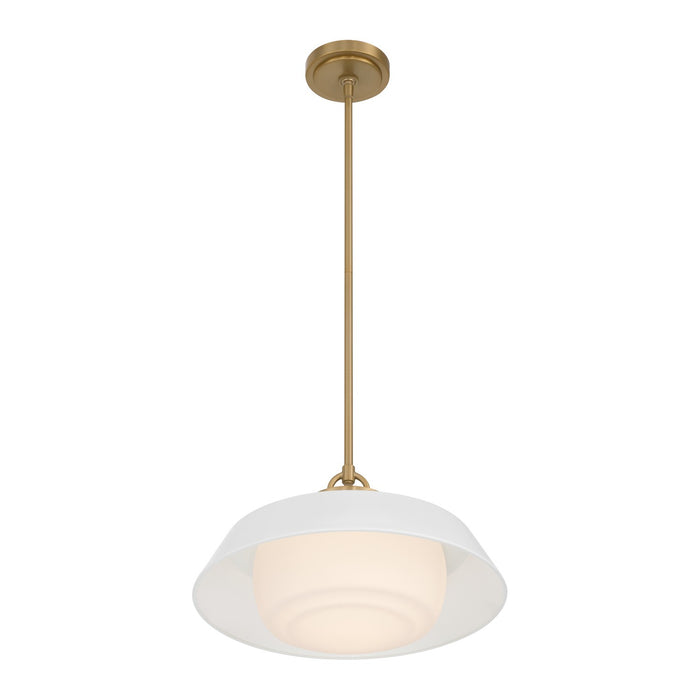 Crystorama - XAN-8006-VG-WH - One Light Pendant - Xander - Vibrant Gold