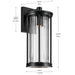 Kichler - 59023BKDS - One Light Outdoor Wall Mount - Barras - Black