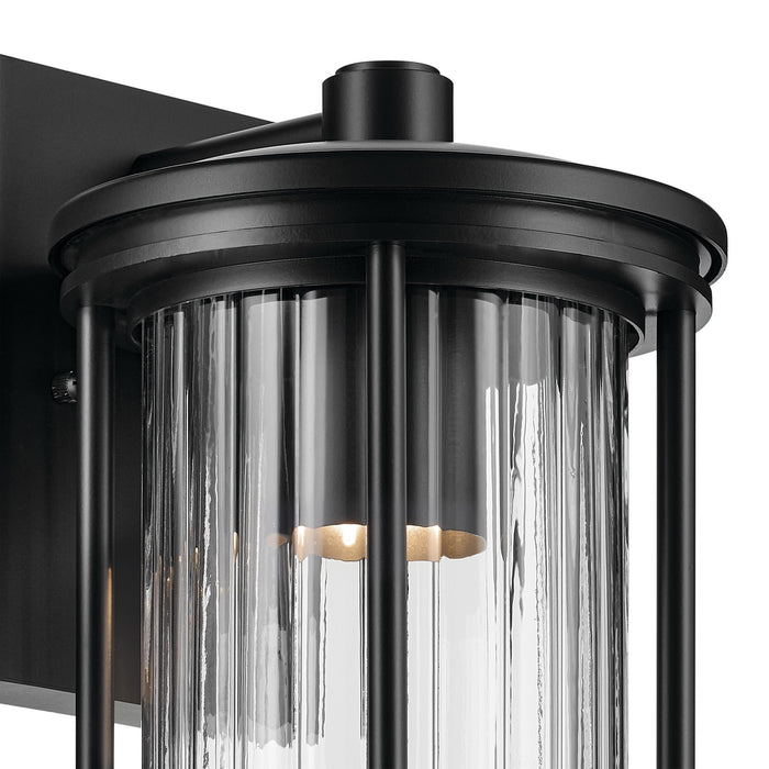 Kichler - 59023BKDS - One Light Outdoor Wall Mount - Barras - Black