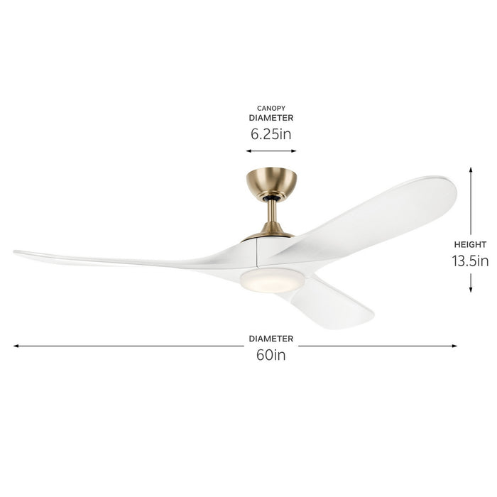 Kichler - 310560CPZMWH - 60" Ceiling Fan - Mylo - Champagne Bronze
