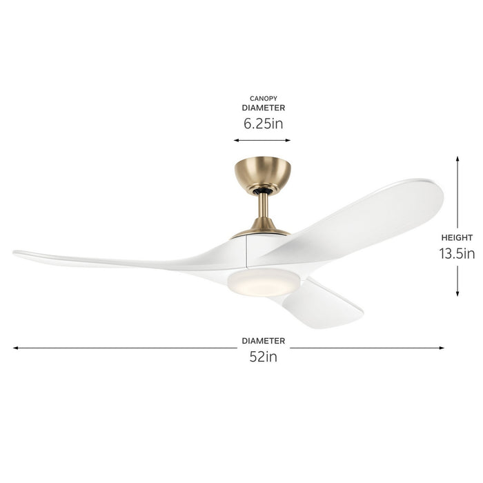 Kichler - 310552CPZMWH - 52" Ceiling Fan - Mylo - Champagne Bronze