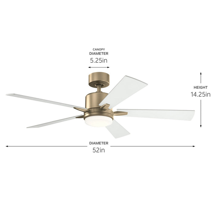 Kichler - 330000CPZ - 52" Ceiling Fan - Lucian Elite - Champagne Bronze