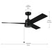 Kichler - 300375BK - 52" Ceiling Fan - Spyn Lite - Black