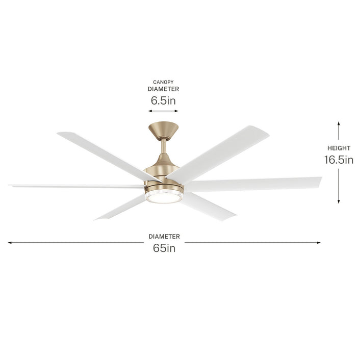 Kichler - 310065-CPZ - 65" Ceiling Fan - Solen - Champagne Bronze