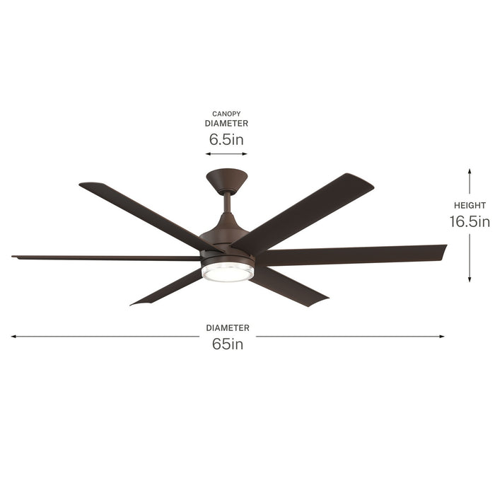 Kichler - 310065-SNB - 65" Ceiling Fan - Solen - Satin Natural Bronze