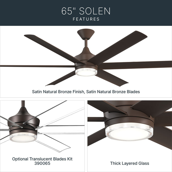 Kichler - 310065-SNB - 65" Ceiling Fan - Solen - Satin Natural Bronze