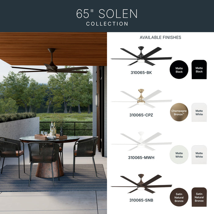 Kichler - 310065-SNB - 65" Ceiling Fan - Solen - Satin Natural Bronze