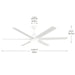 Kichler - 310065-MWH - 65" Ceiling Fan - Solen - Matte White