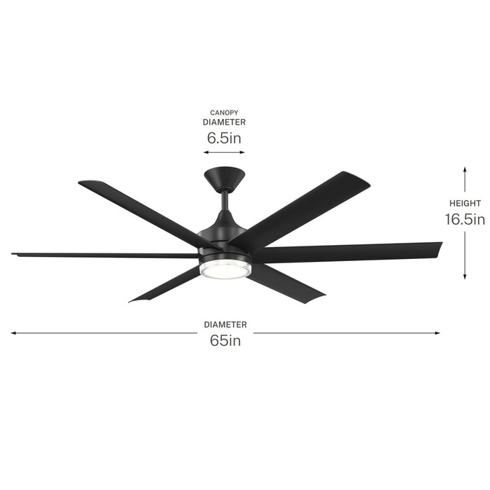 Kichler - 310065-BK - 65" Ceiling Fan - Solen - Matte Black