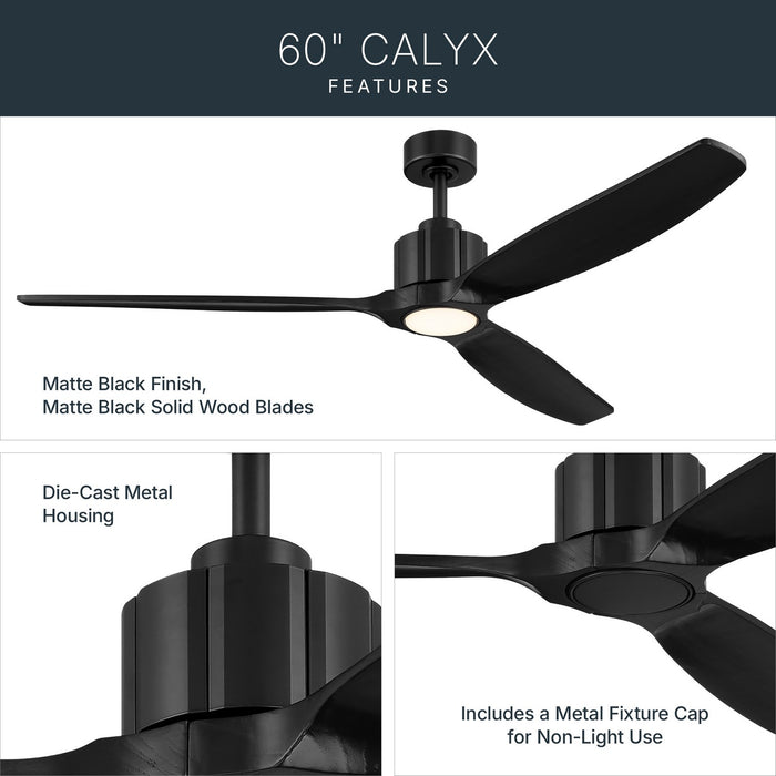 Kichler - 300360-BK - 60" Ceiling Fan - Calyx - Matte Black