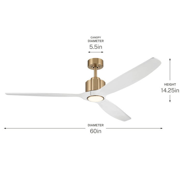 Kichler - 300360-CPZ - 60" Ceiling Fan - Calyx - Champagne Bronze