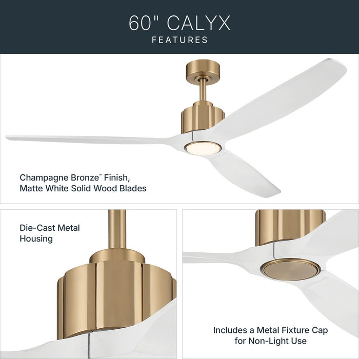 Kichler - 300360-CPZ - 60" Ceiling Fan - Calyx - Champagne Bronze