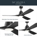 Kichler - 300054-BK - 54" Ceiling Fan - Volos II - Matte Black