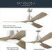 Kichler - 300054-NI - 54" Ceiling Fan - Volos II - Brushed Nickel