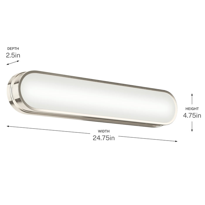 Kichler - 55247PNLED - LED Bath Bar - Daines - Polished Nickel