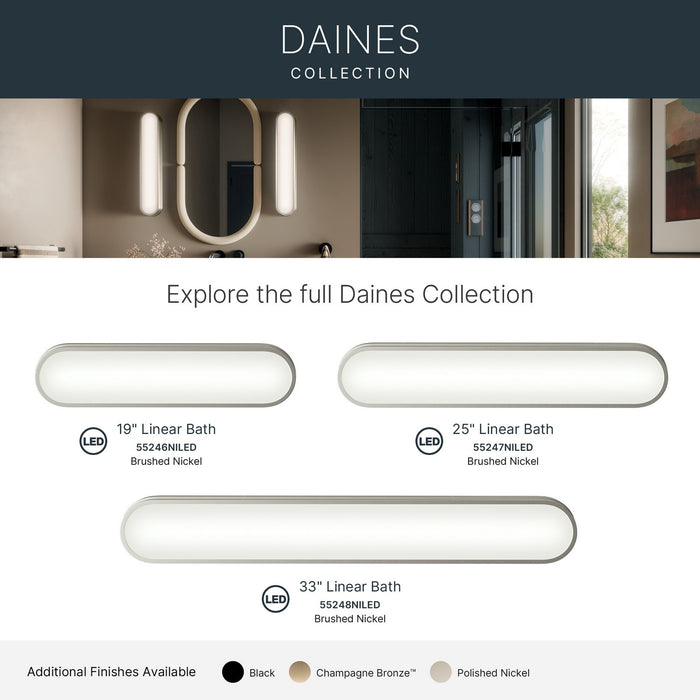 Kichler - 55247NILED - LED Bath Bar - Daines - Brushed Nickel