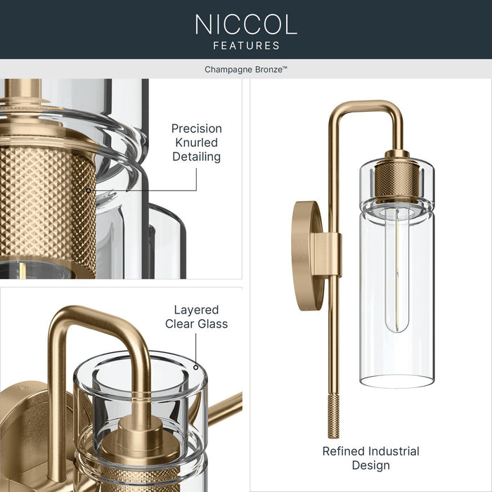 Kichler - 55250CPZ - One Light Wall Sconce - Niccol - Champagne Bronze