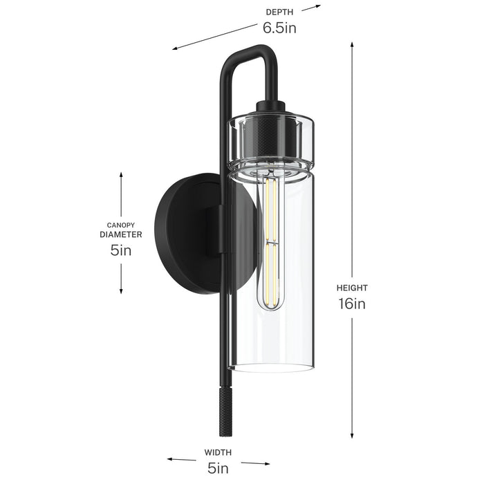 Kichler - 55250BK - One Light Wall Sconce - Niccol - Black