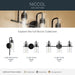Kichler - 55250BK - One Light Wall Sconce - Niccol - Black