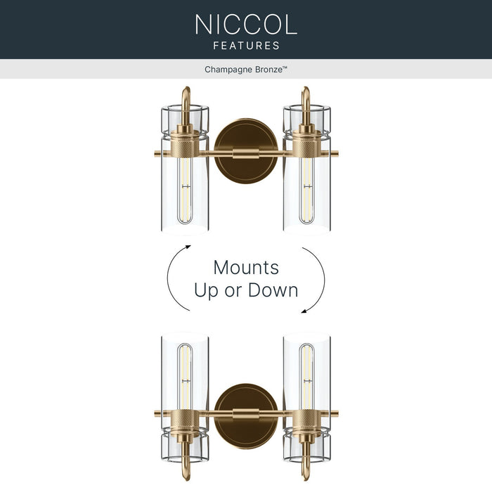 Kichler - 55251CPZ - Two Light Bath - Niccol - Champagne Bronze