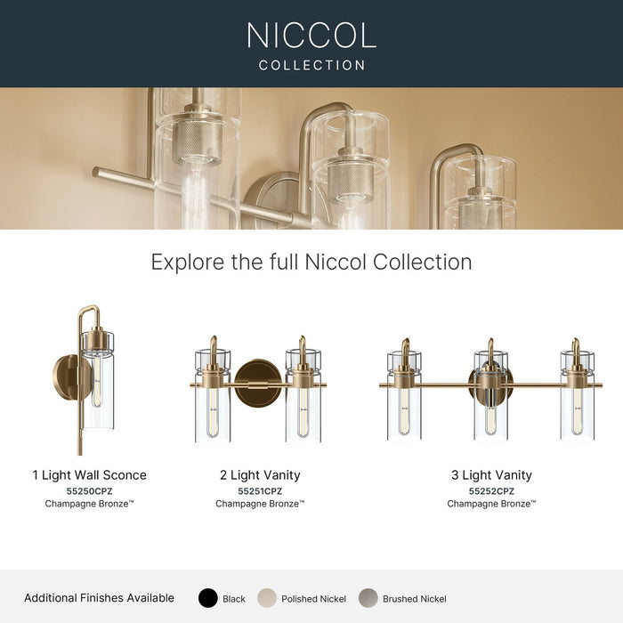 Kichler - 55251CPZ - Two Light Bath - Niccol - Champagne Bronze