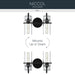 Kichler - 55251BK - Two Light Bath - Niccol - Black