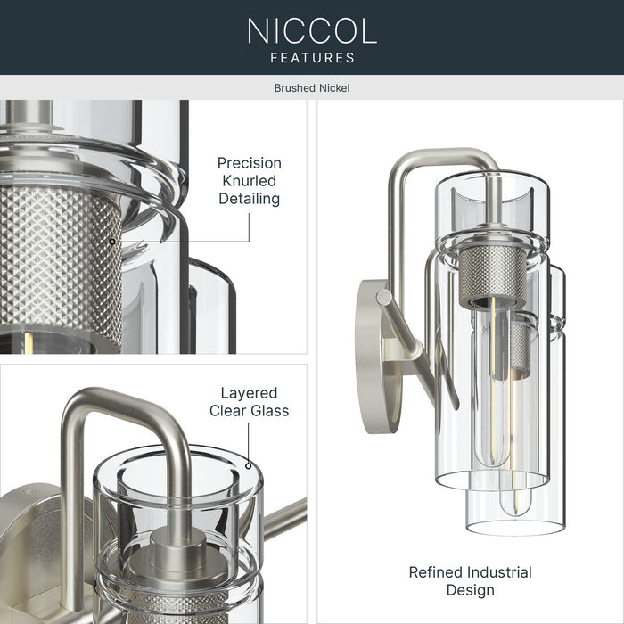 Kichler - 55251NI - Two Light Bath - Niccol - Brushed Nickel