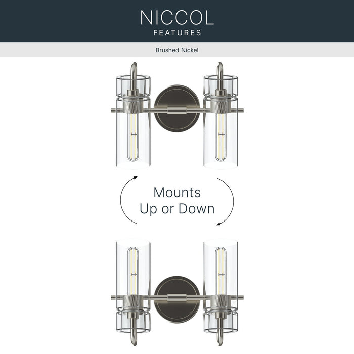 Kichler - 55251NI - Two Light Bath - Niccol - Brushed Nickel