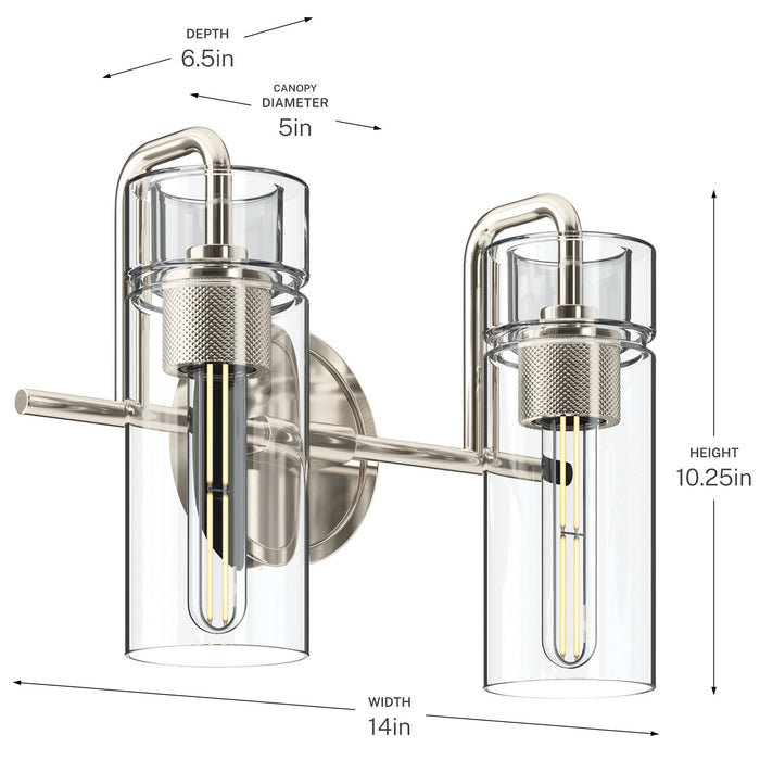 Kichler - 55251PN - Two Light Bath - Niccol - Polished Nickel