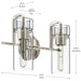 Kichler - 55251PN - Two Light Bath - Niccol - Polished Nickel