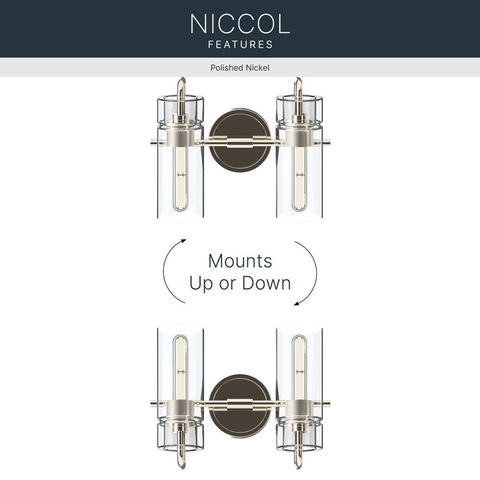 Kichler - 55251PN - Two Light Bath - Niccol - Polished Nickel