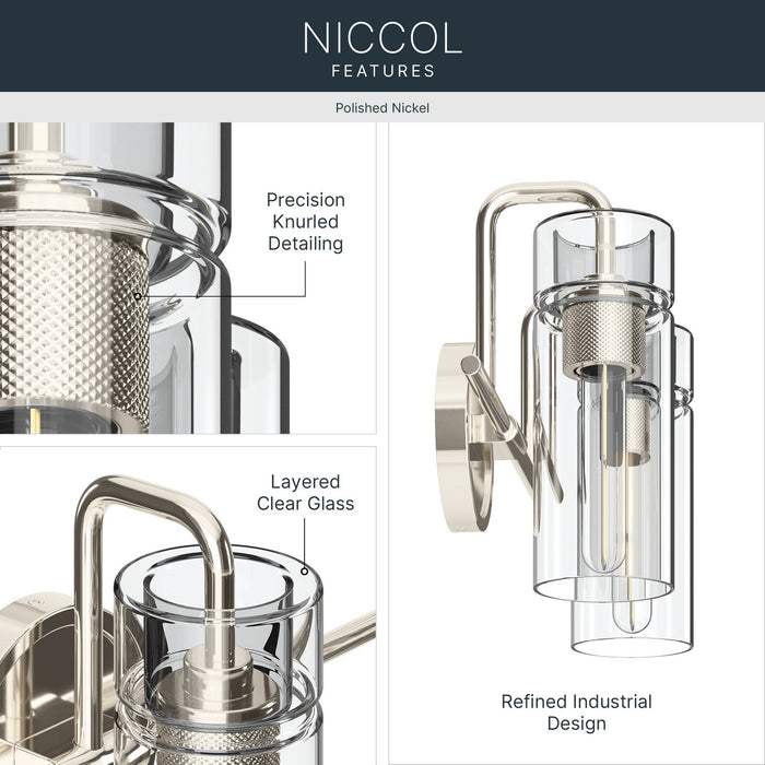 Kichler - 55251PN - Two Light Bath - Niccol - Polished Nickel