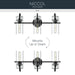Kichler - 55252BK - Three Light Bath - Niccol - Black