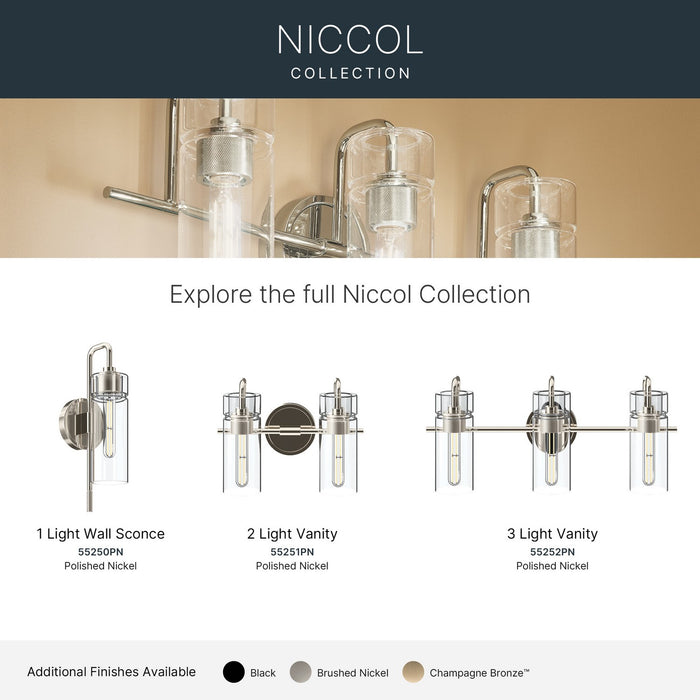 Kichler - 55252PN - Three Light Bath - Niccol - Polished Nickel