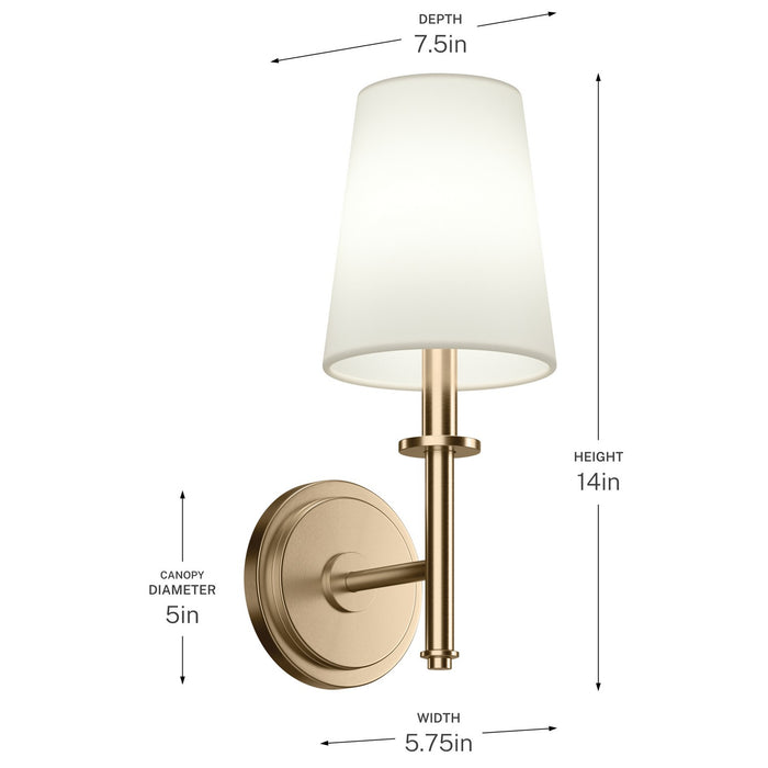 Kichler - 52808CPZ - One Light Wall Sconce - Kleine - Champagne Bronze