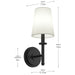 Kichler - 52808BK - One Light Wall Sconce - Kleine - Black