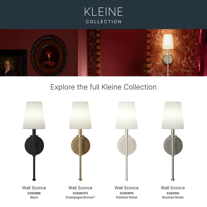 Kichler - 52808BK - One Light Wall Sconce - Kleine - Black