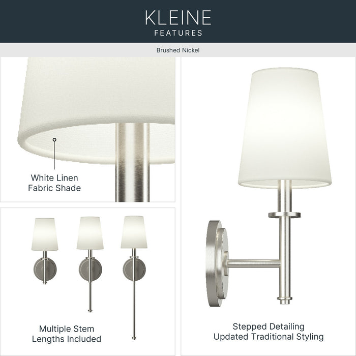 Kichler - 52808NI - One Light Wall Sconce - Kleine - Brushed Nickel