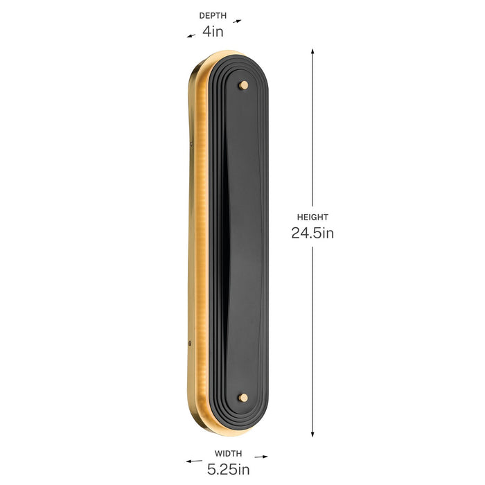 Kichler - 52811LBRLED - LED Wall Sconce - Tauri - Lacquered Brass