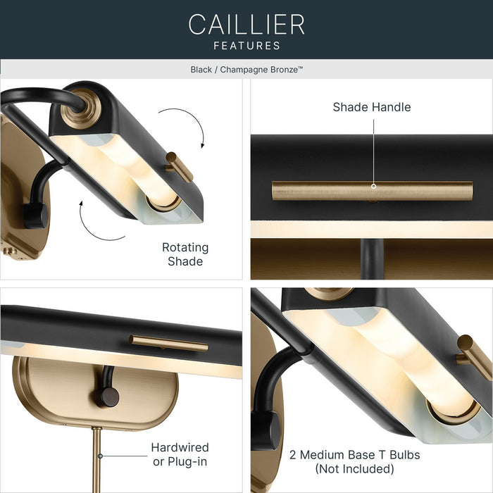 Kichler - 52818BK - LED Picture Light - Caillier - Black