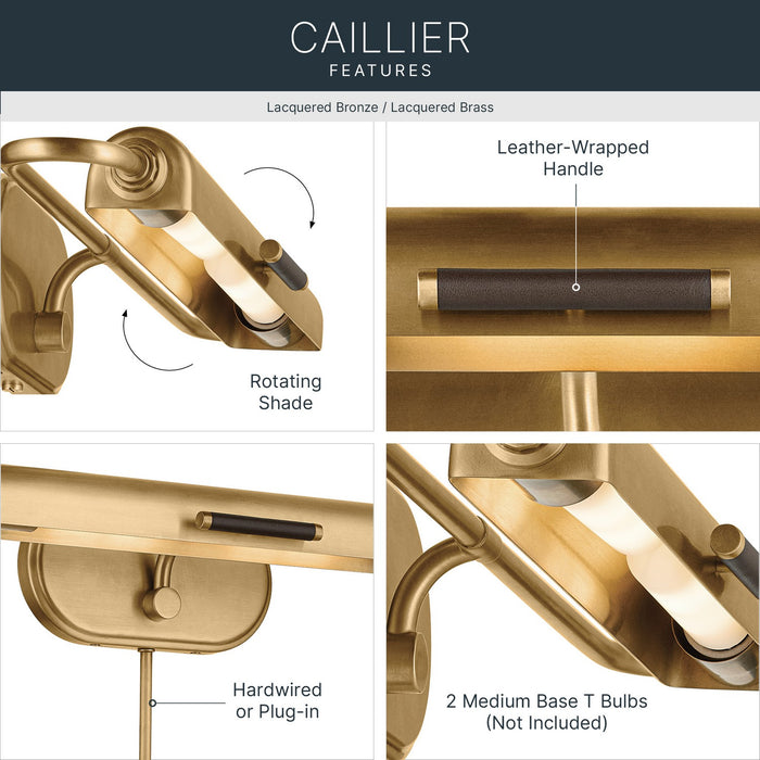 Kichler - 52818LBR - LED Picture Light - Caillier - Lacquered Brass